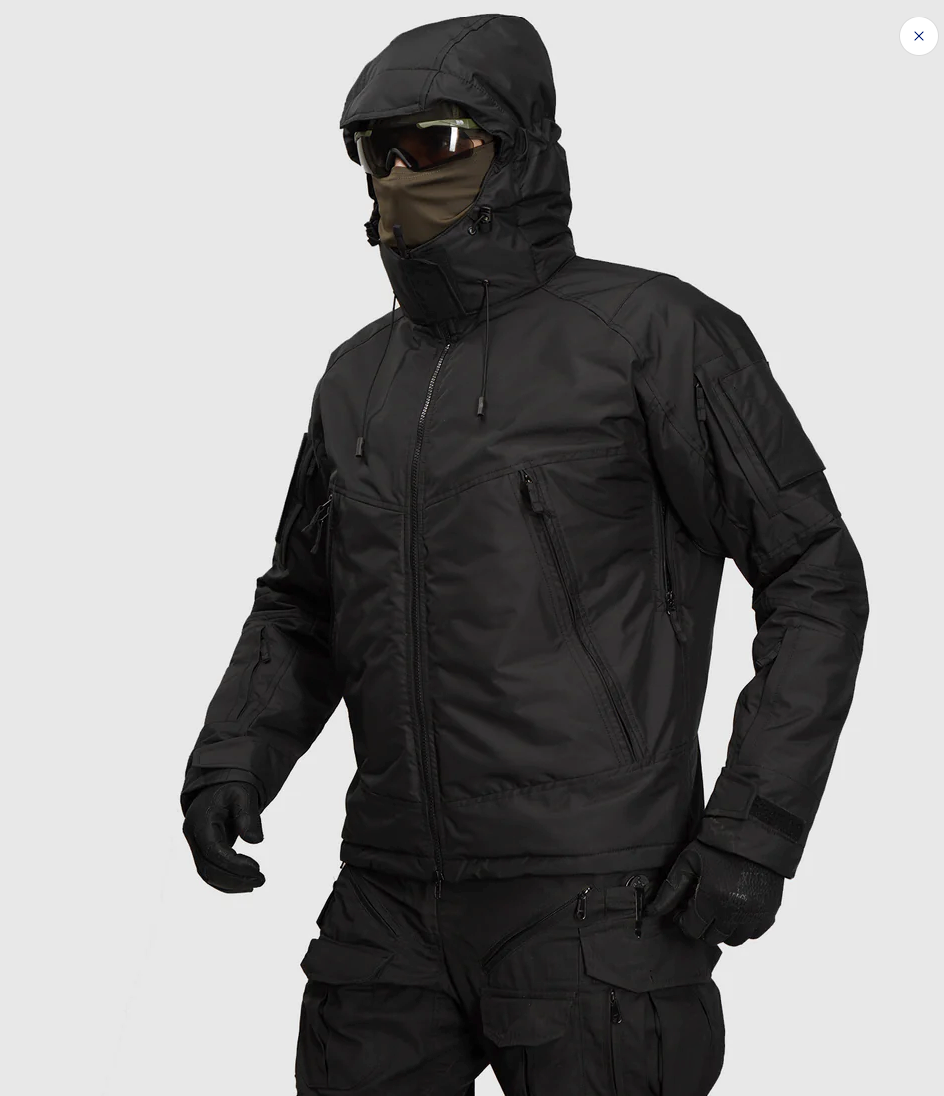 REVIEW Tactical winter jacket UATAC Basic Black Membrane Climashield Apex