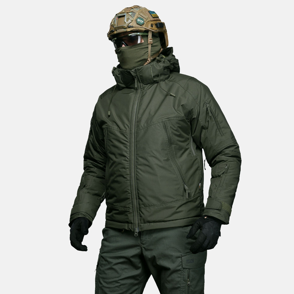 Veste d'hiver tactique UATAC Basic Olive (Olive) Membrane Climashield Apex 136