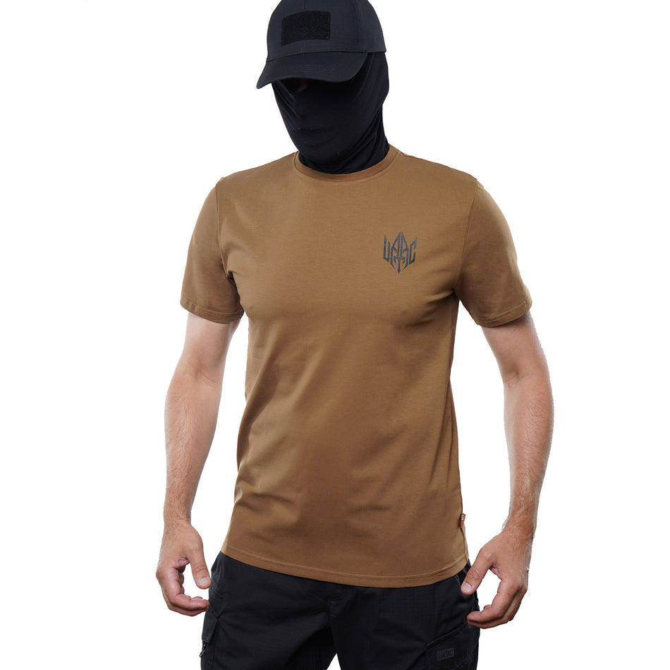 T-shirt UATAC with small UATAC print (trident) Coyote