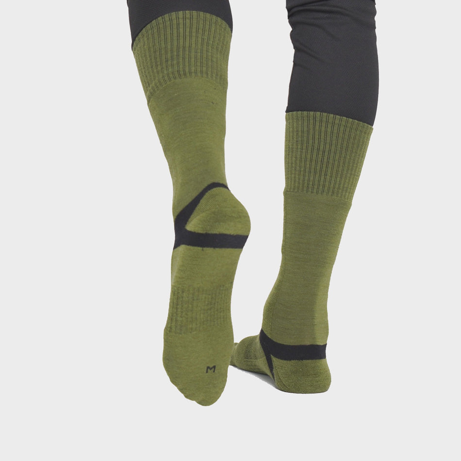 Demi-season trekking socks made of merino wool UATAC Olive
