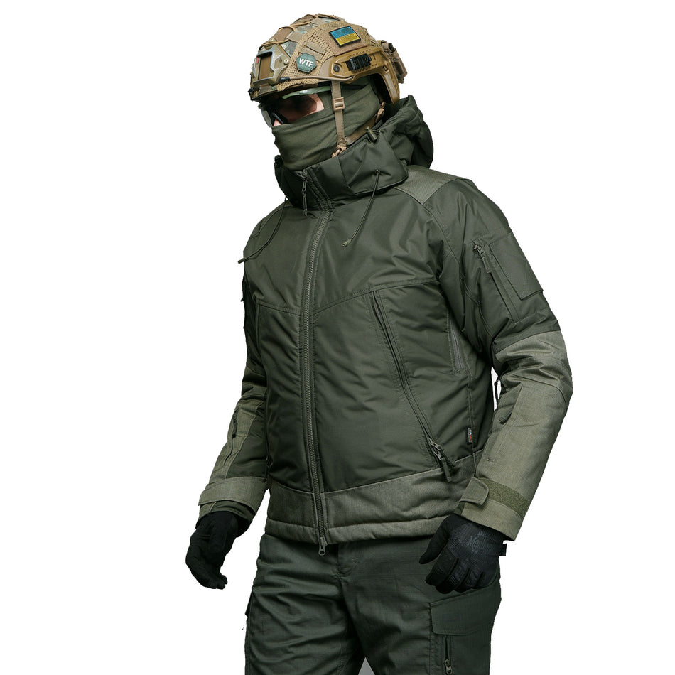 Tactical winter jacket UATAC Olive Membrane Climashield Apex 136
