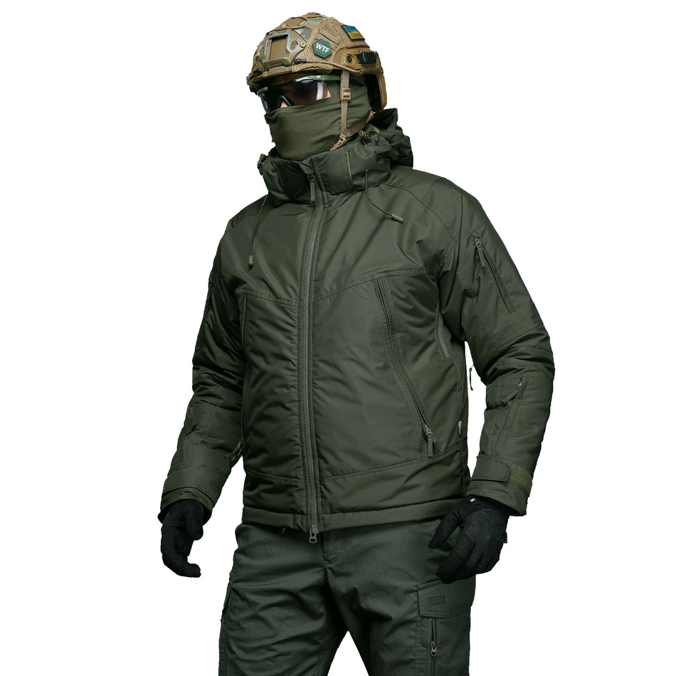 Tactical winter jacket UATAC Basic Olive (Olive) Membrane Climashield Apex 136