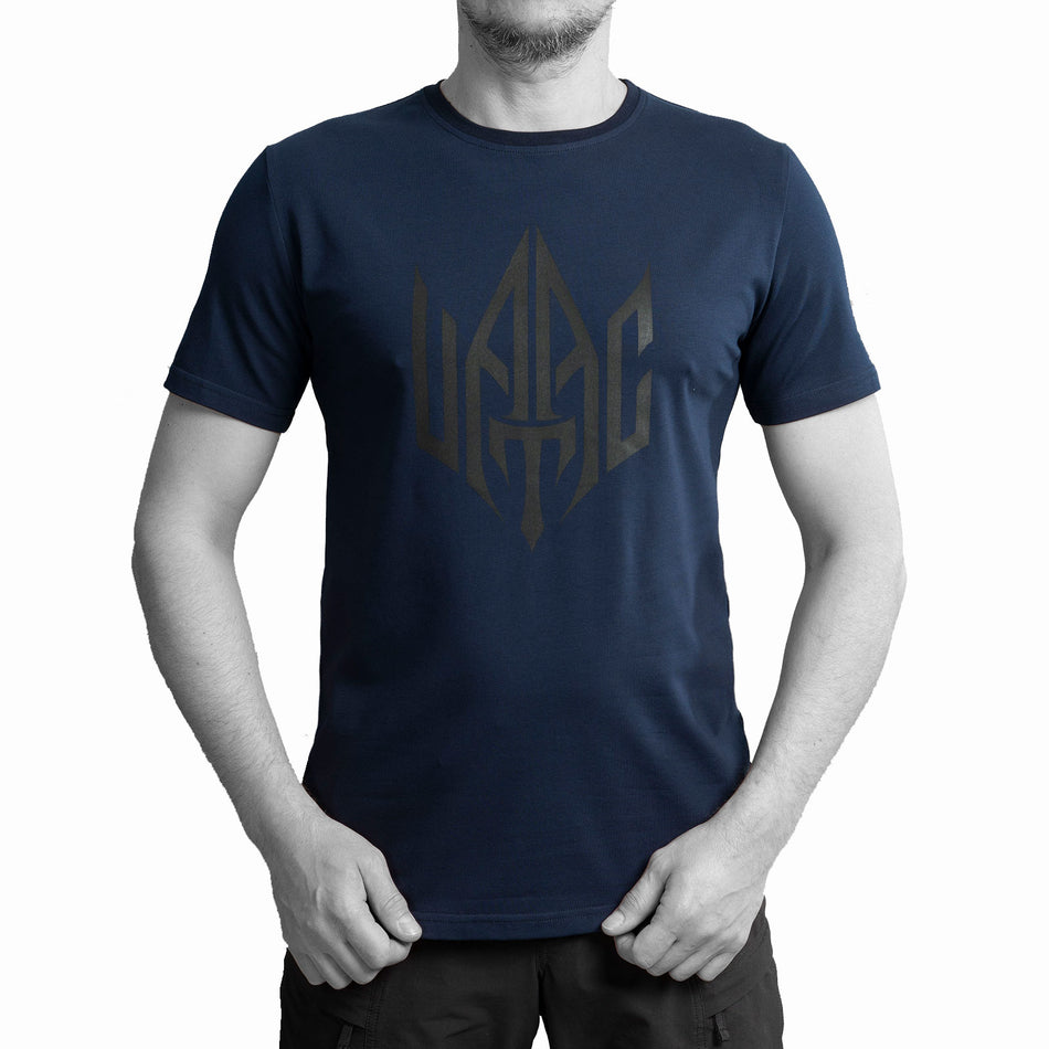 T-shirt UATAC with large UATAC print (trident) Navy blue
