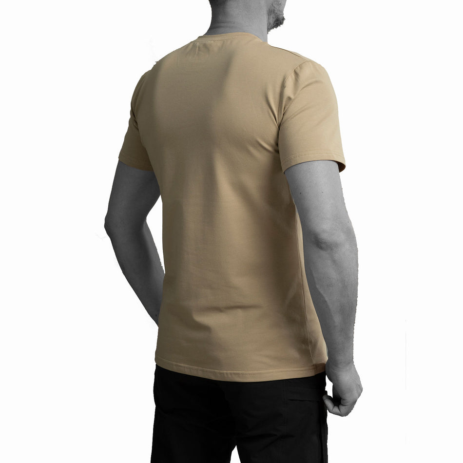 T-shirt UATAC with large UATAC print (trident) Tan