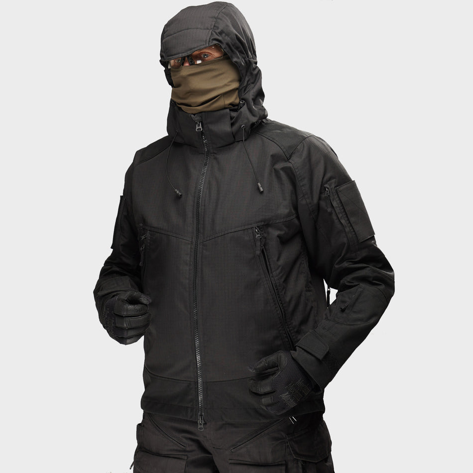 Tactical demi-season jacket UATAC Gen 5.6 Black Ripstop