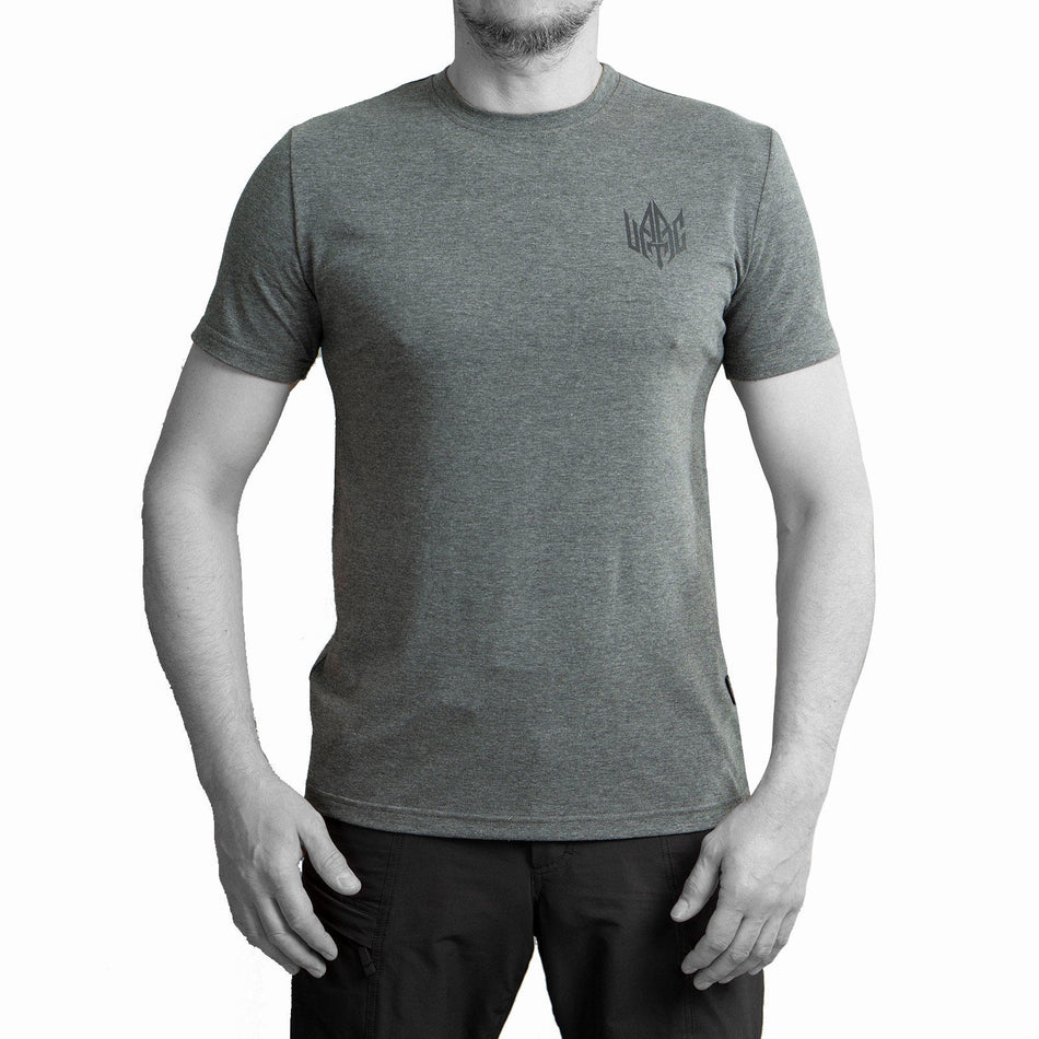T-shirt UATAC with small UATAC print (trident) Gray melange