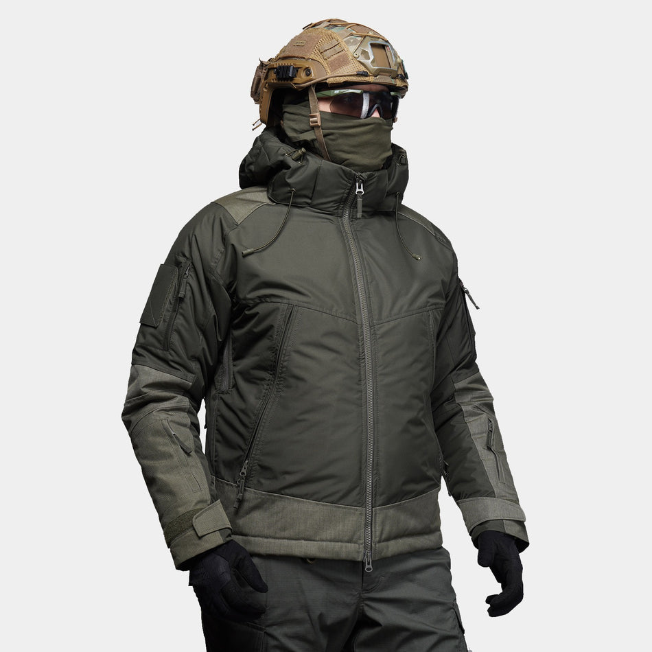 Tactical winter jacket UATAC Olive Membrane Climashield Apex 136