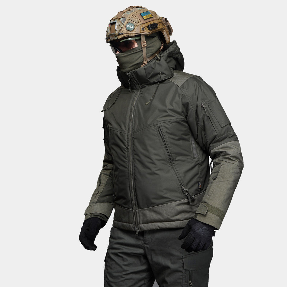 Tactical winter jacket UATAC Olive Membrane Climashield Apex 136