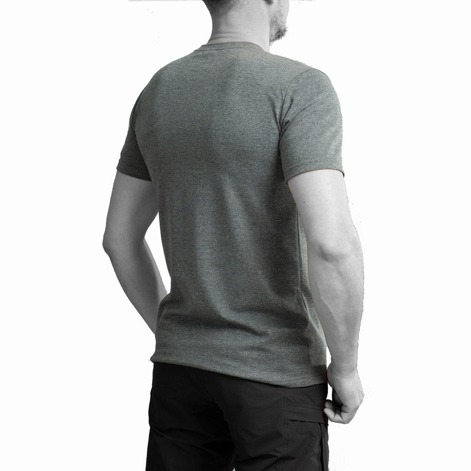 T-shirt UATAC with large UATAC print (trident) Gray melange