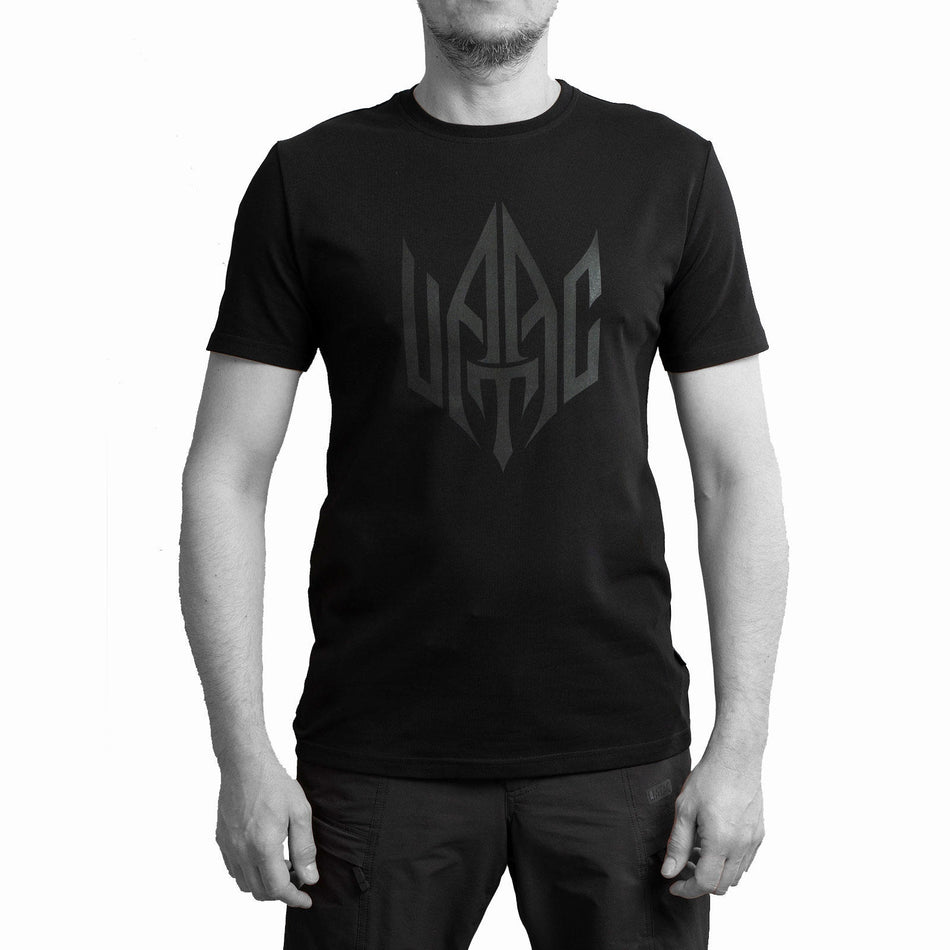 T-shirt UATAC with large UATAC print (trident) Black