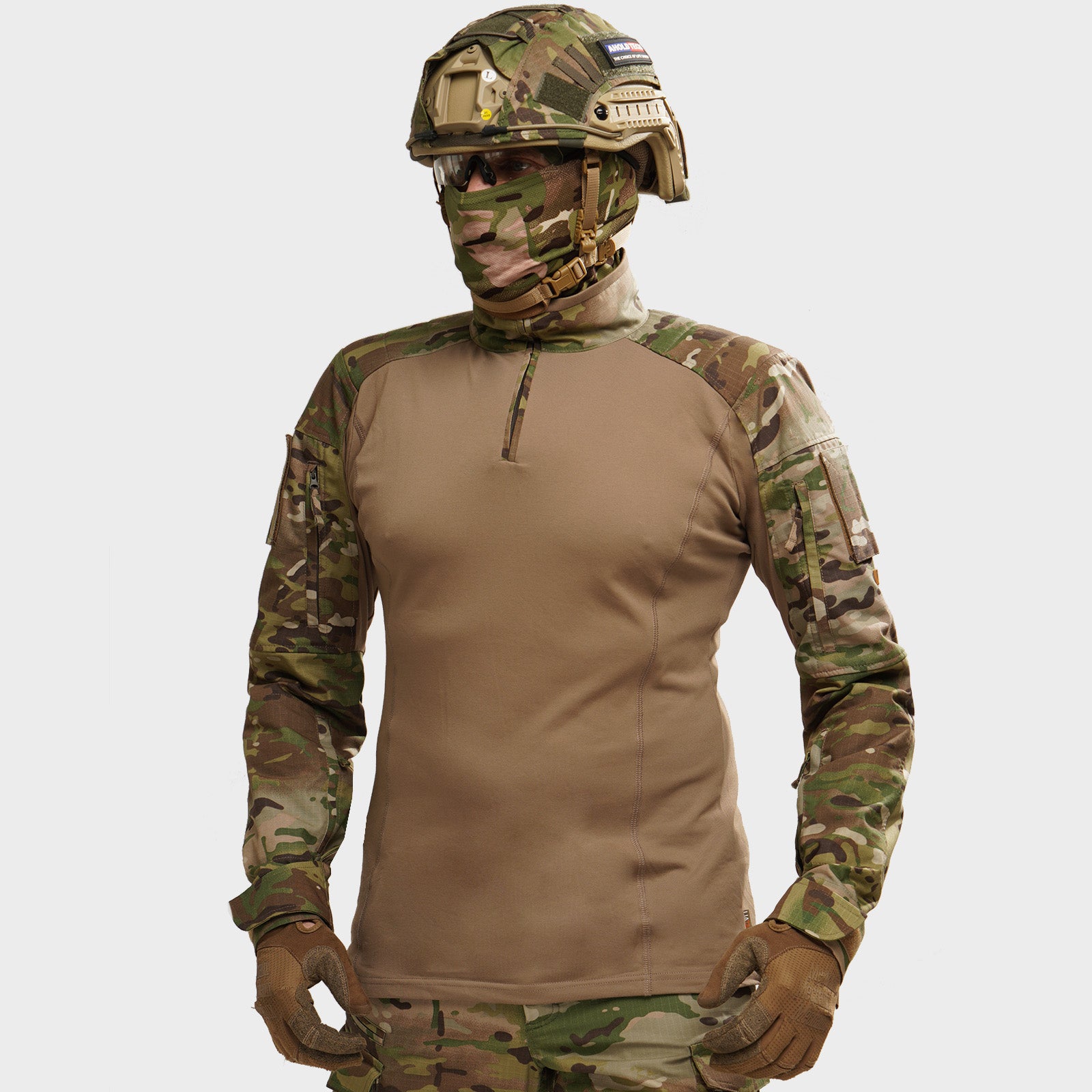 美品　新型　米軍　実物　US ARMY COMBAT SHIRT LARGE US Army Multicam Army Combat Shirt, ACS, 1/4 Zip - Venture