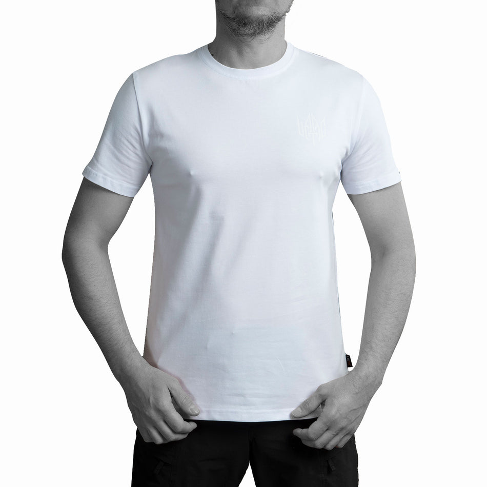 T-shirt UATAC with small UATAC print (trident) White