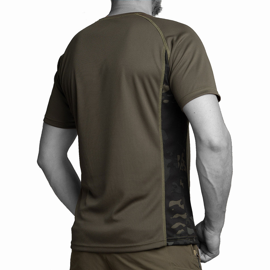 T-shirt UATAC CoolAir sweat-wicking Mix Olive+ Multicam Black