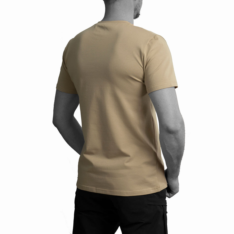 T-shirt UATAC with small UATAC print (trident) Tan