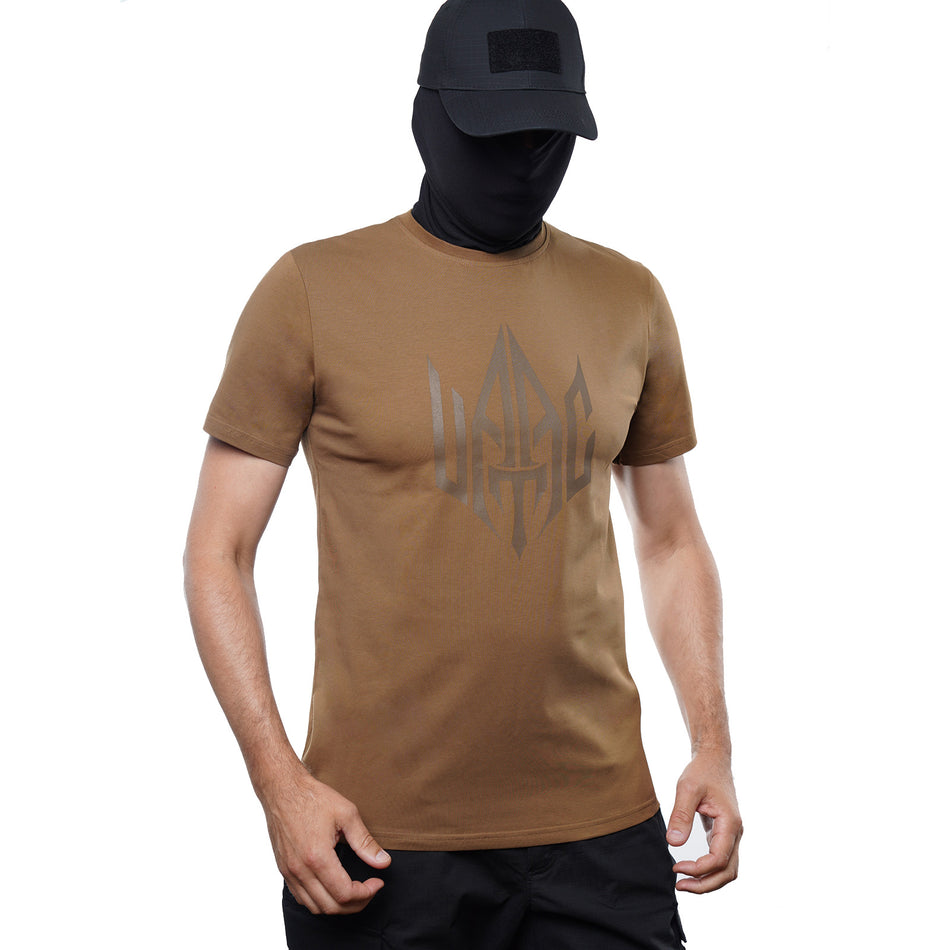 T-shirt UATAC with large UATAC print (trident) Coyote