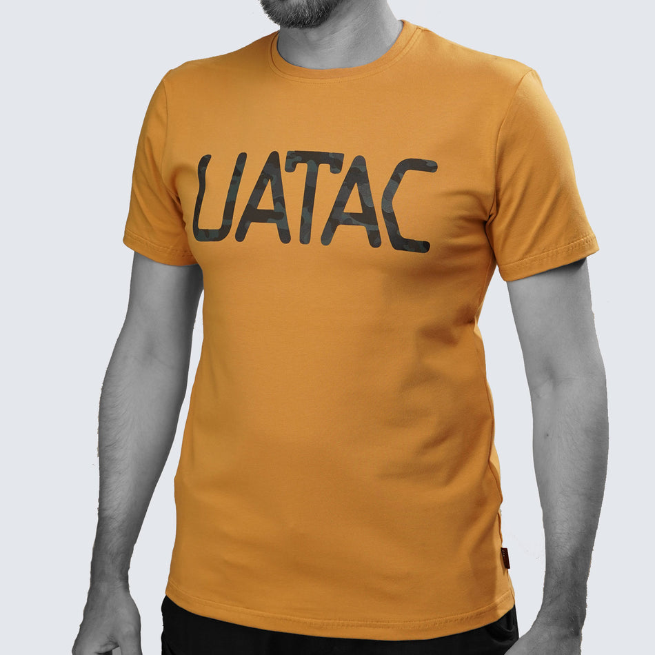 UATAC Summer T-Shirt 95/5 Yellow with UATAC Camo print