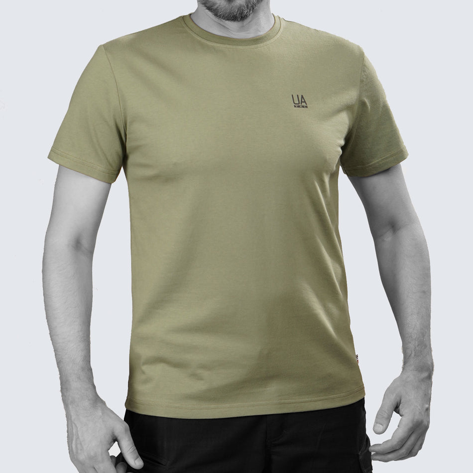 UATAC Sommer-T-Shirt Khaki mit UA-Aufdruck