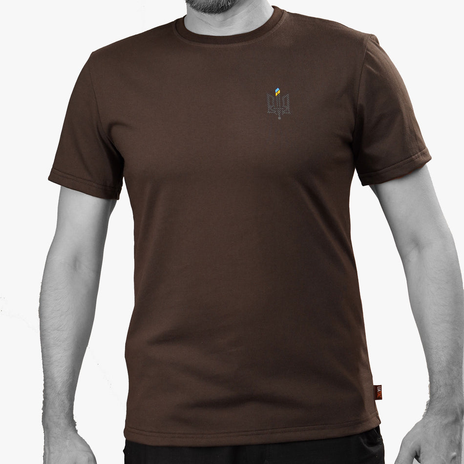 UATAC Summer T-Shirt Brown with Trident print