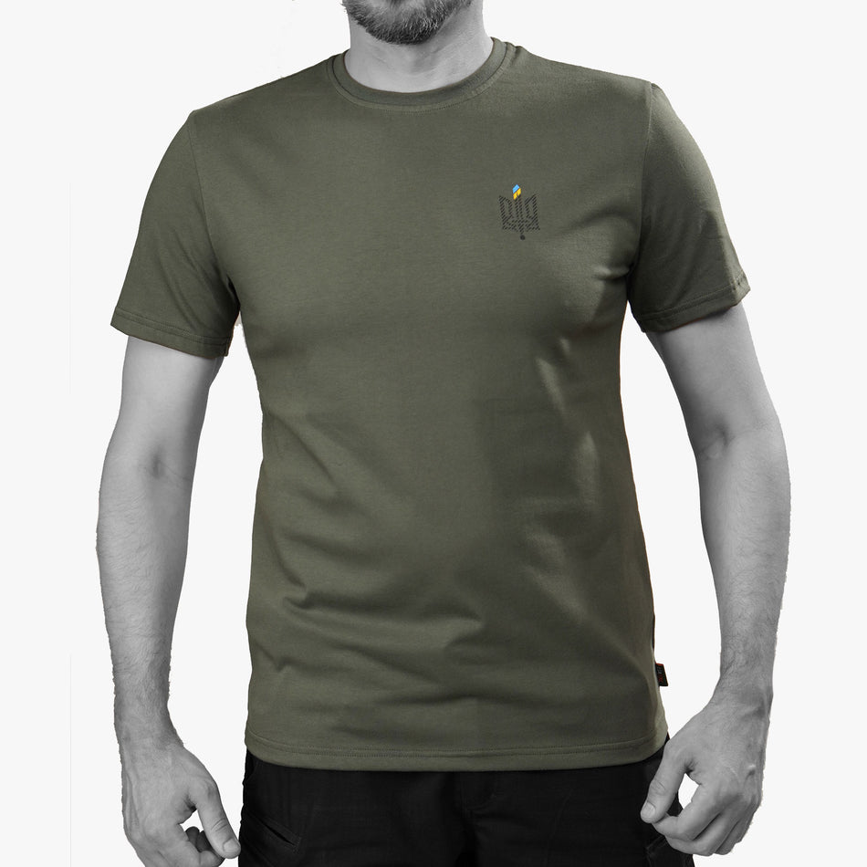 UATAC Summer T-Shirt Olive with Trident print