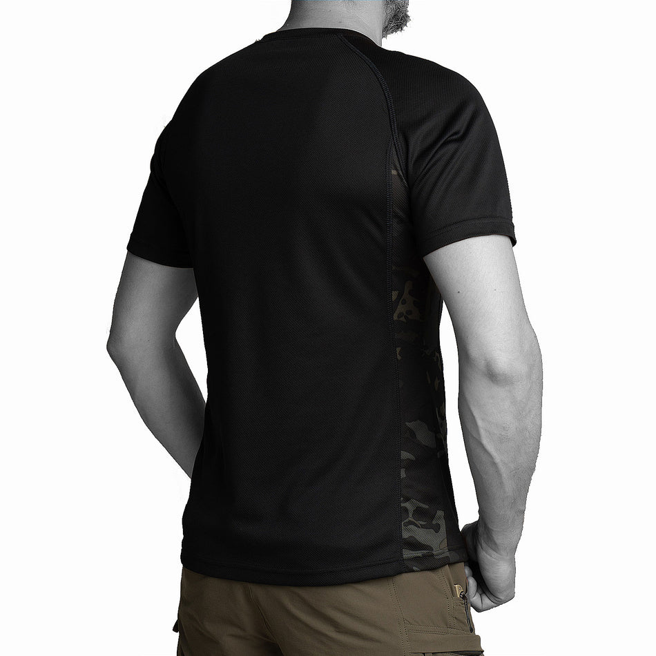 T-shirt UATAC CoolAir sweat-wicking Mix Black+Multicam Black