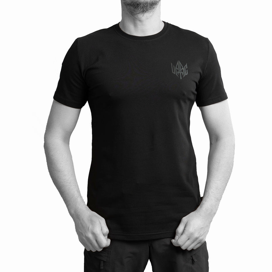 T-shirt UATAC with small UATAC print (trident) Black