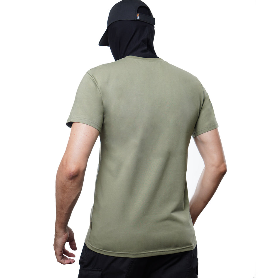 T-shirt UATAC with small UATAC print (trident) Khaki