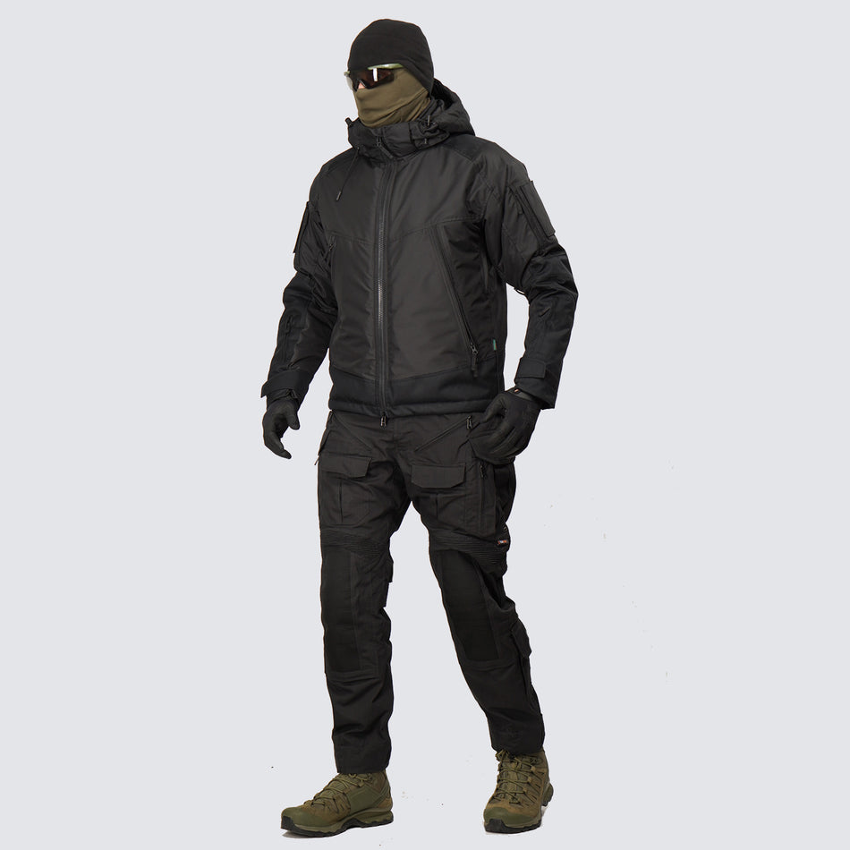 Militäruniform-Set (Hose G5.4 + Winterjacke Membran) UATAC Schwarz 