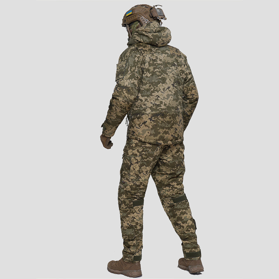 Conjunto de uniforme militar (pantalones de combate + chaqueta de invierno Ripstop) UATAC Pixel MM14