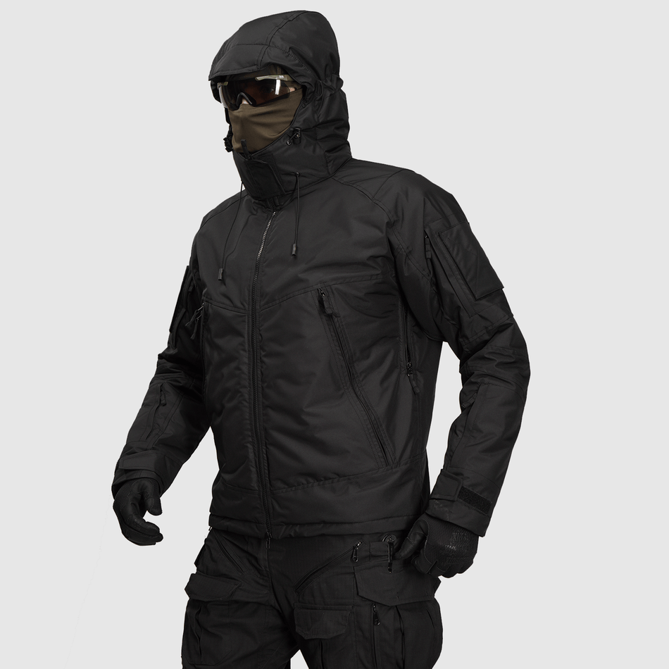 Tactical winter jacket UATAC Basic Black Membrane Climashield Apex