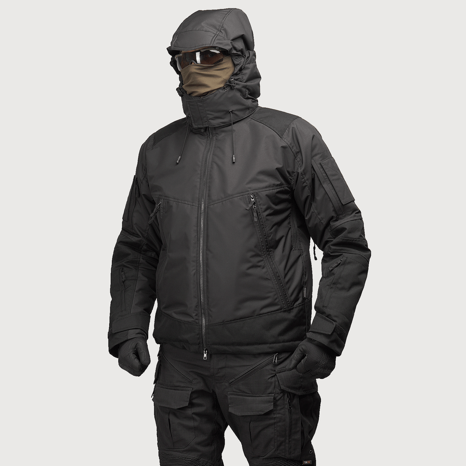 Taktische Winterjacke UATAC Black Membrane Climashield Apex